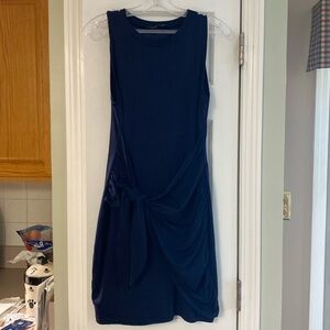 Lillusory, blue knit dress, with blue lining, size small to medium